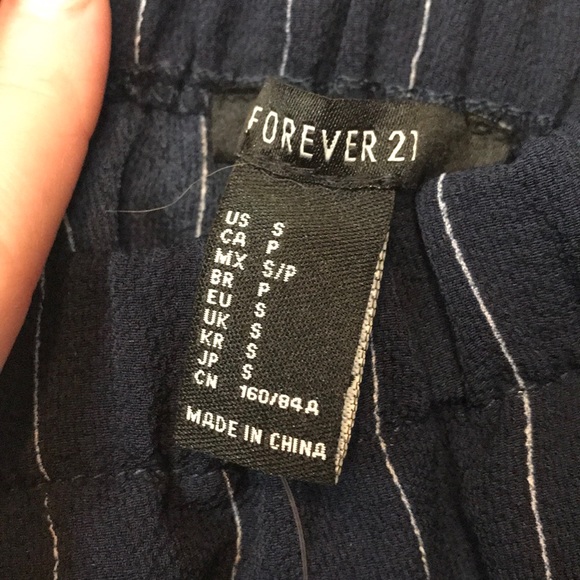 NWT Navy Blue/White off shoulder jumpsuit small - Picture 7 of 8